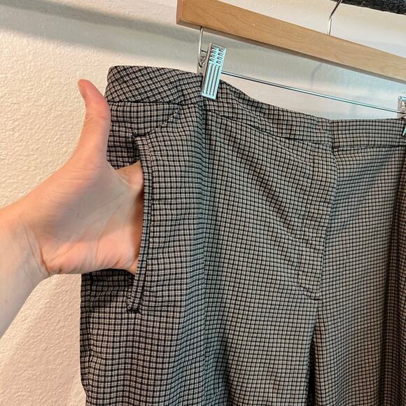 Vintage Worthington Check Plaid Print High Rise Cropped Trouser Pants Size 22W - Picture 4 of 15